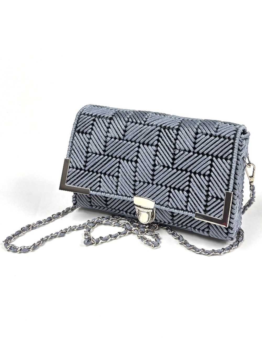 New Hand Woven Grey Purse/Bag